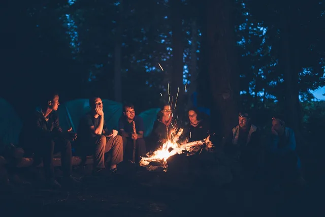 bonfire, camping, people, fire, campfire, heat, flames, embers, firewood, group, outdoors, recreational activity, nature, friendship day, friends, campfire, campfire, friends, friends, friends, friends, friends. Defining a community purpose beyond product promotion